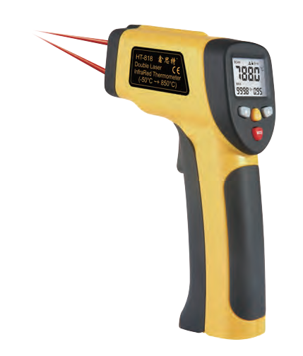 HT-817/818/819 Infrared Thermometer with Dual Laser Targeting