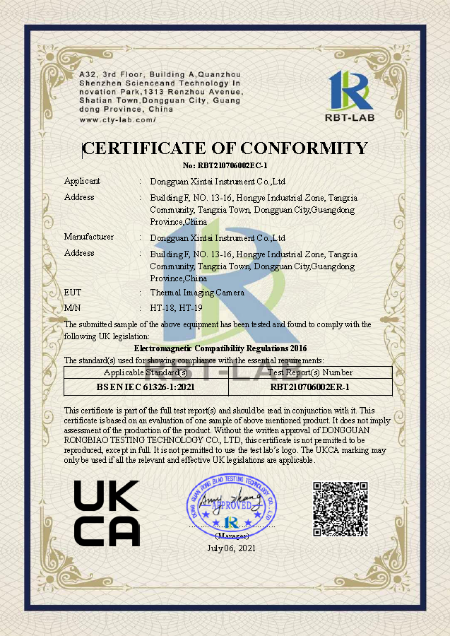 RBT210706002EC-1 UKCA-EMC infrared thermal imager HT-18/19  