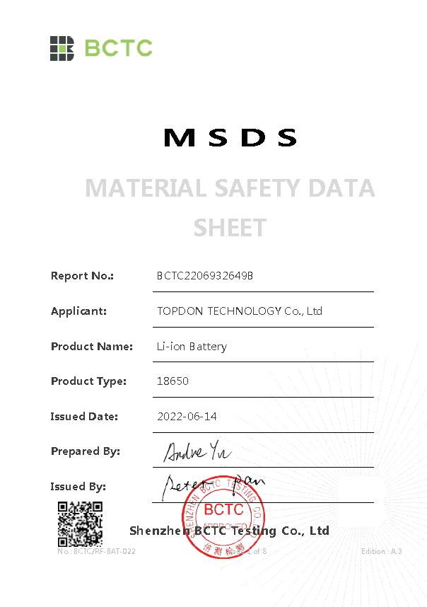 HT-18 Thermal Imager  MSDS