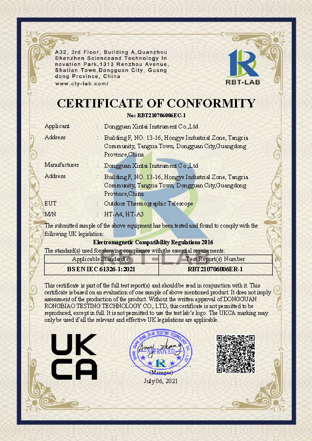RBT210706006EC-1 UKCA-EMC infrared thermal imager HT-A4/A3  